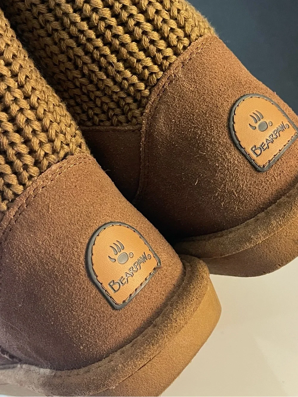 Women’s Brown Suede Shearling-Lined Winter Boots Bearpaw